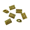 Golden hollowed-out rectangular beaded fashion versatile accessory, trendy and simple style plastic electroplated pendant clock, card head, pendant buckle, rope buckle, decorative buckle, DIY waistband rope head, hat rope head Item Picture